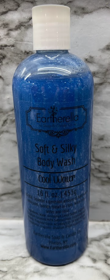 Soft & Silky COOL WATER Body Wash Shower Gel, 16 oz. VEGAN