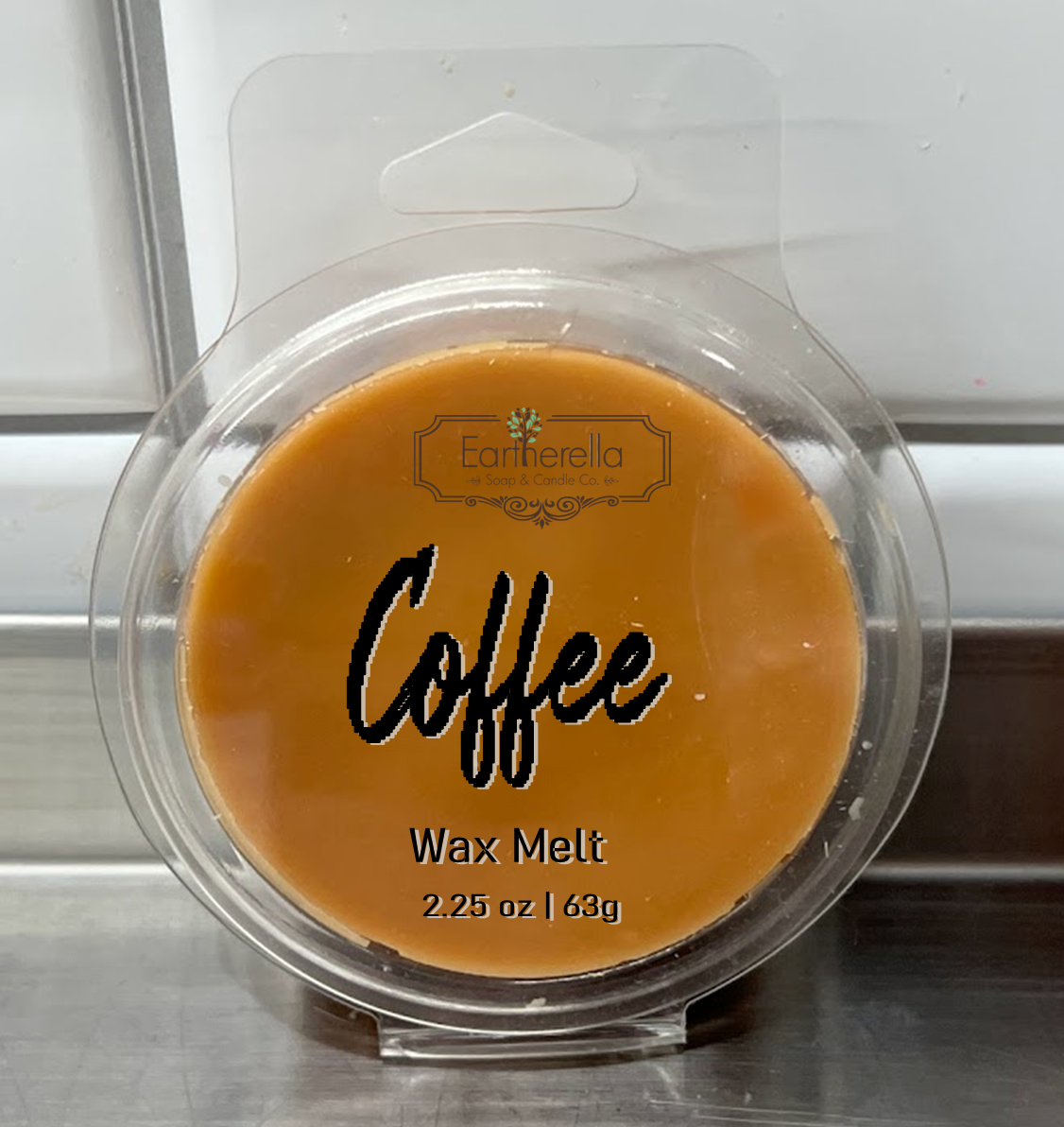 COFFEE Wax Melts Tarts, Round Clamshell