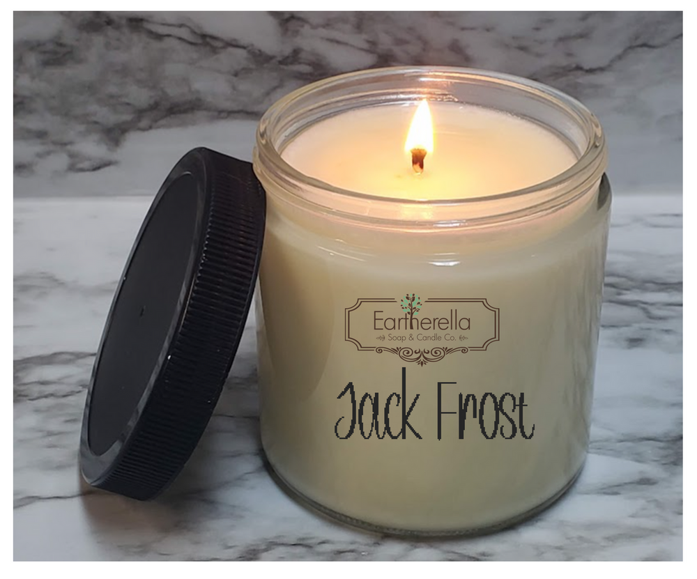 JACK FROST Soy Candle 14 oz jar | Peppermint Vanilla