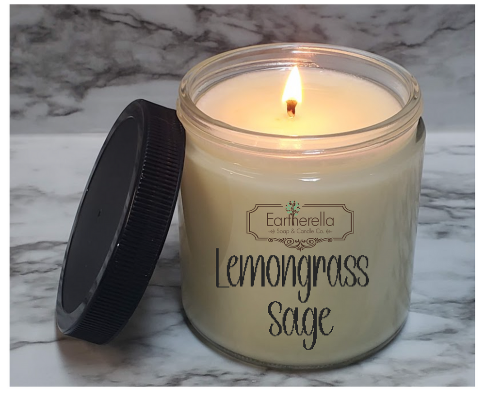 
                  
                    LEMONGRASS SAGE Soy Candle jar
                  
                