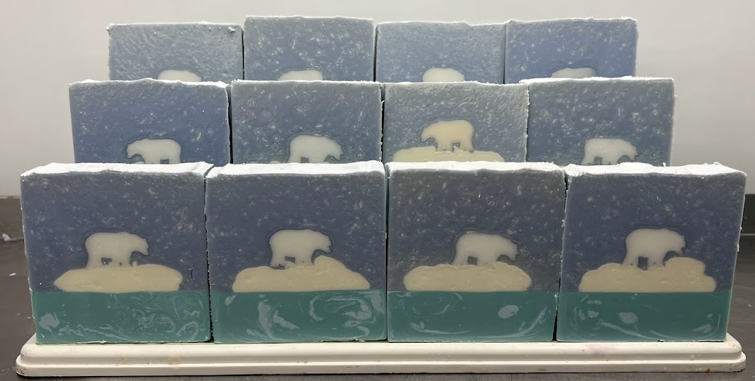 
                  
                    POLAR BEAR soap | Coconut Lime scent | Winter Christmas | handmade artisan soap bar | 6 oz
                  
                