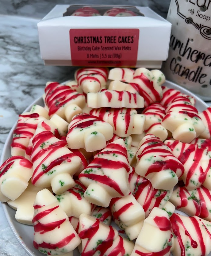 
                  
                    Mini CHRISTMAS TREE CAKES wax melts | Birthday Cake scent  | 3.5 oz
                  
                