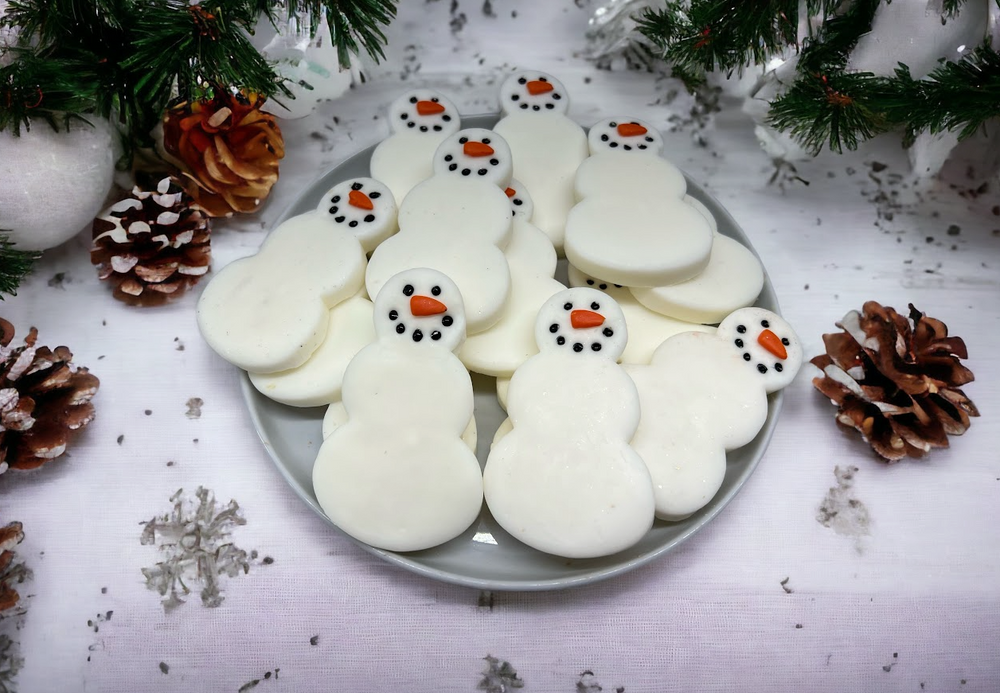 SNOWMAN Winter Christmas wax melts | Jack Frost | Peppermint Vanilla | 4.75 oz | 4 Melts