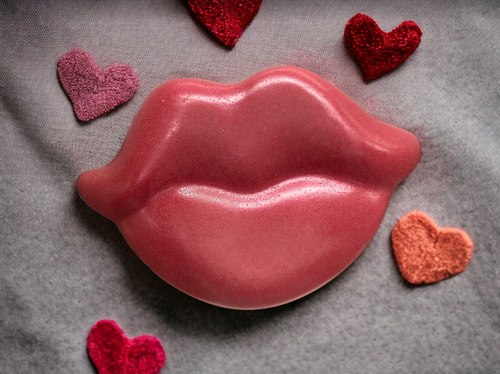 Valentine's Day LIPS soap bar, 2.75 oz | Bit Me scent | Love Bites | Cherry