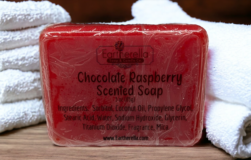 CHOCOLATE RASPBERRY Soap BARS | Simply Soap | handmade artisan soap bar | 3 oz