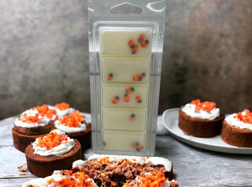 CARROT CAKE Snap bar with carrot clay sprinkles Snap Bar Wax Melts 1.5 oz bar