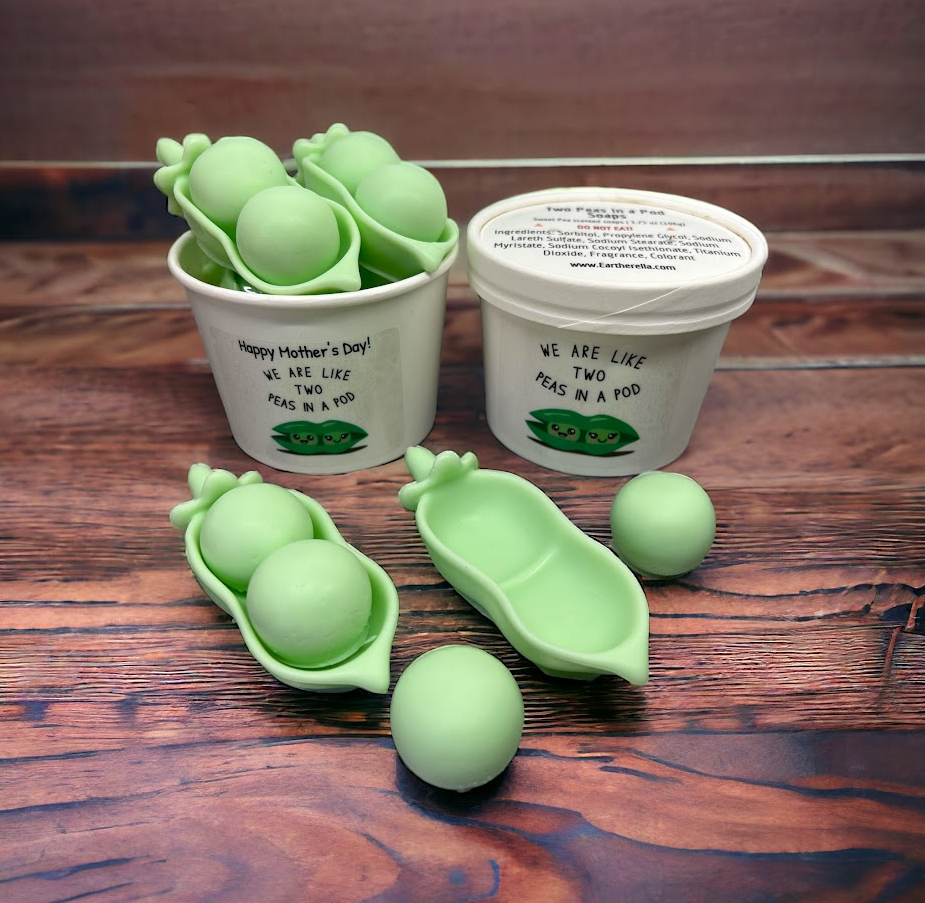 TWO PEAS in a POD soaps | Mother's Day Gift | Sweet Pea scent | 3.75 oz