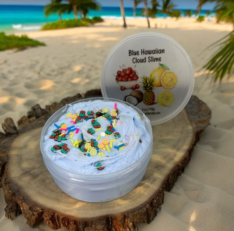 BLUE HAWAIIAN CLOUD SLIME | Fruit punch blend scent | 8 oz