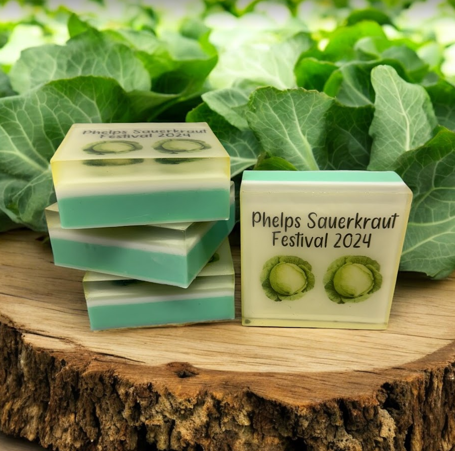 PHELPS SAUERKRAUT FESTIVAL Soap BARS | Fresh Cut Grass | handmade artisan soap bar | 6 oz