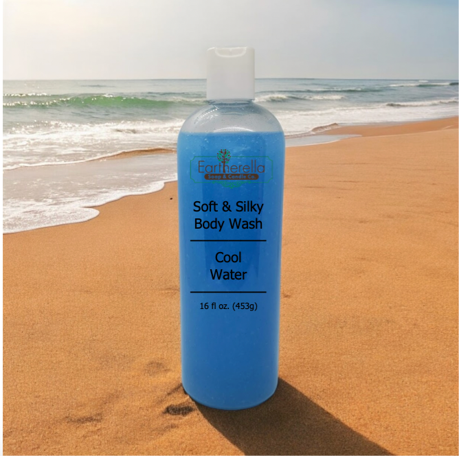 Soft & Silky COOL WATER Body Wash Shower Gel, 16 oz. VEGAN