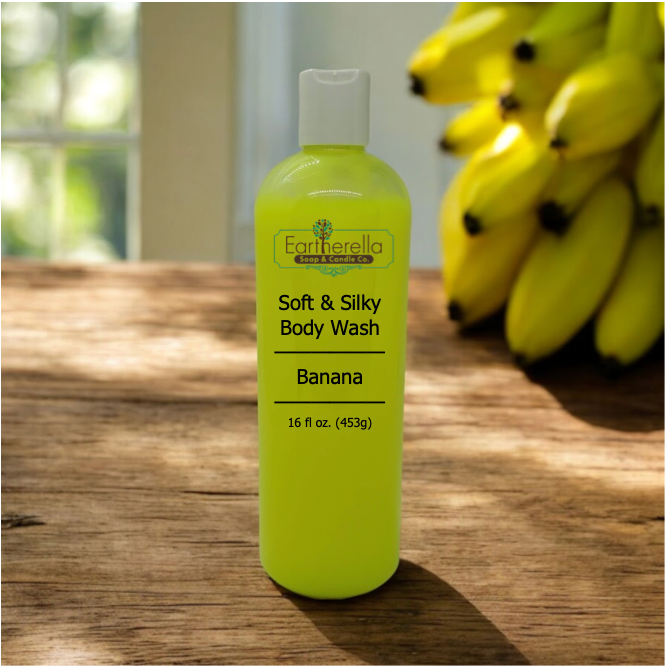 Soft & Silky BANANA Body Wash Shower Gel, 16 oz. VEGAN