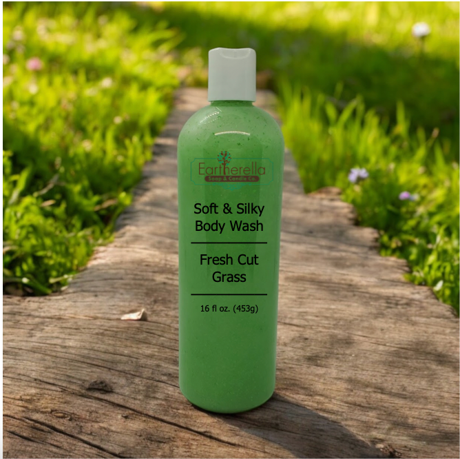 Soft & Silky FRESH CUT GRASS Body Wash Shower Gel, 16 oz. VEGAN