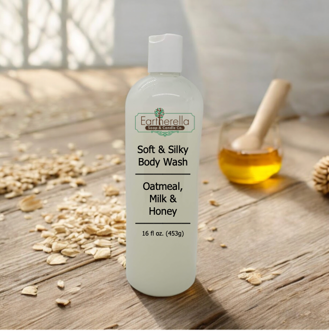 Soft & Silky OATMEAL, MILK & HONEY Body Wash Shower Gel, 16 oz. VEGAN