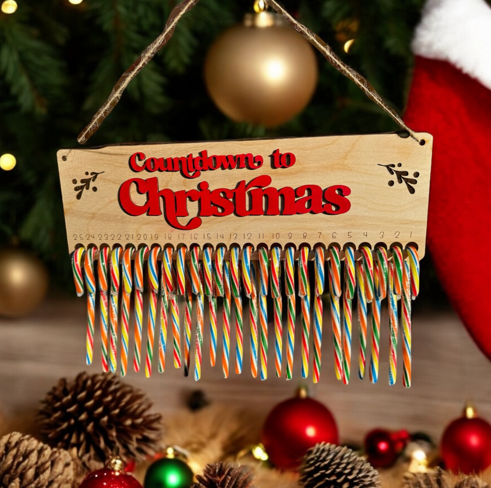 CHRISTMAS COUNTDOWN Candy Cane holder