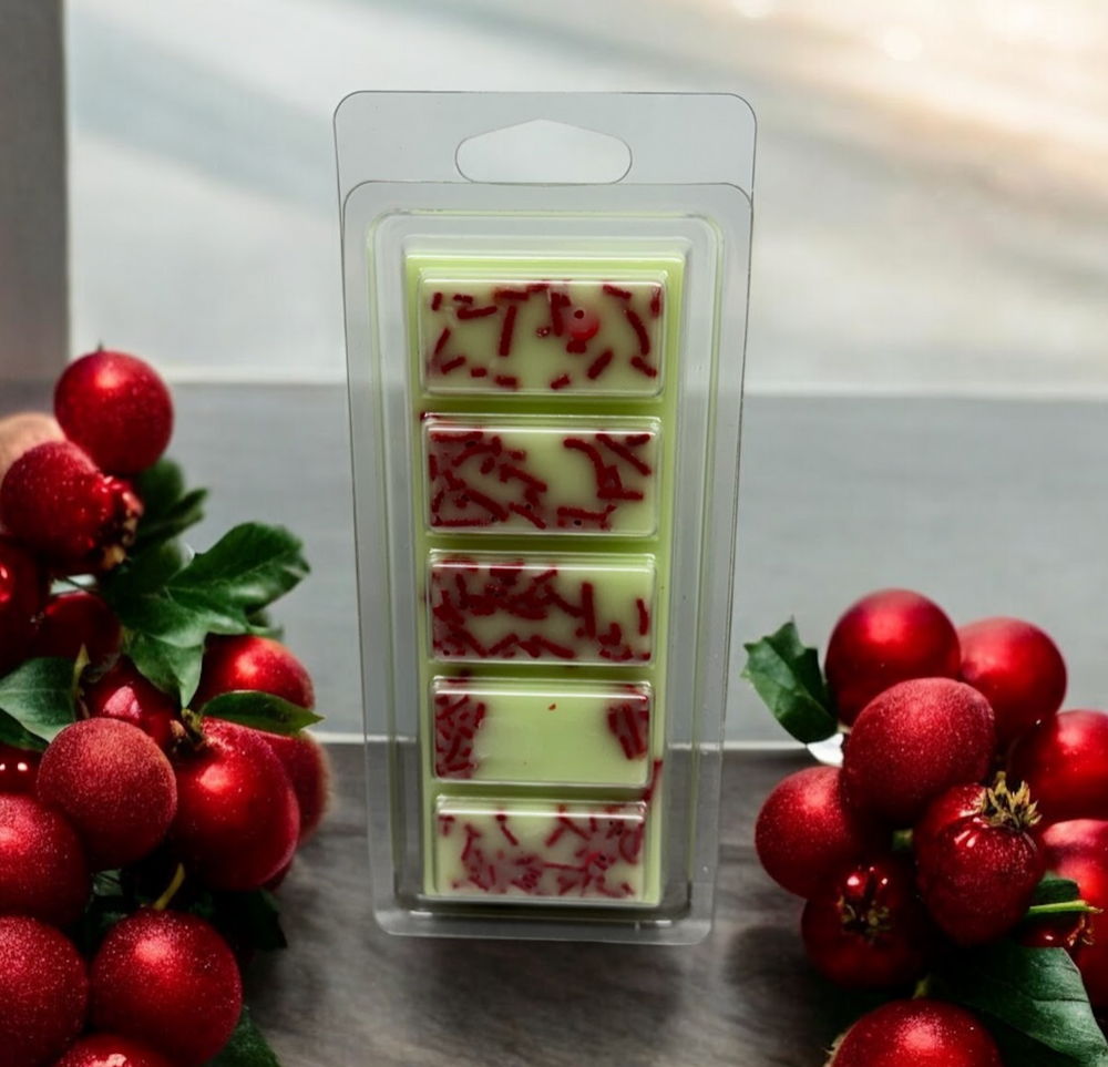 CHRISTMAS BERRIES with sprinkles Snap Bar Wax Melts 1.5 oz bar