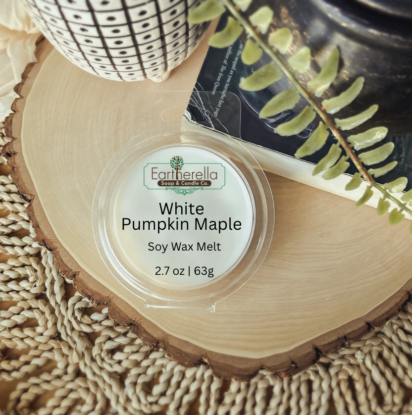 WHITE PUMPKIN MAPLE Wax Melts Tarts | Round Clamshell | 2.7 oz