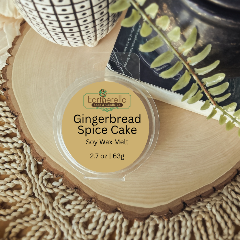 GINGERBREAD SPICE CAKE Wax Melts Tarts | Round Clamshell | 2.7 oz