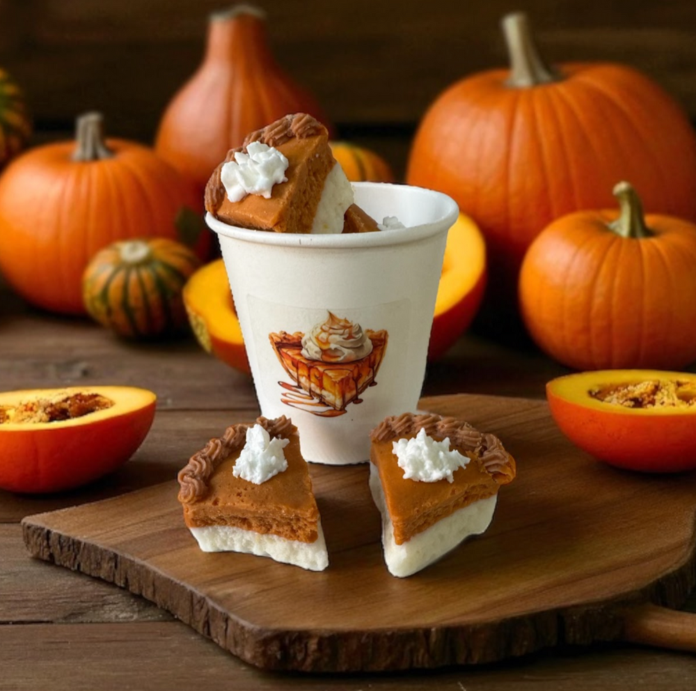 PUMPKIN SPICE CHEESECAKE slice wax melts | 4 wax melts | 5.5 oz