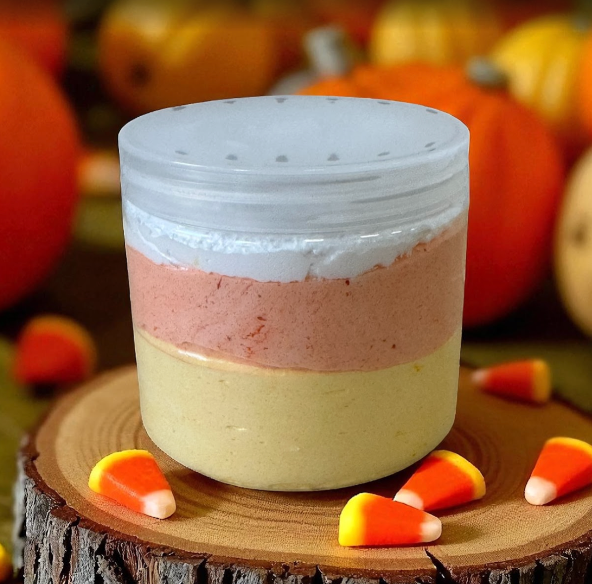 
                  
                    CANDY CORN Exfoliating Foaming Sugar Body Scrub, 10 oz jar
                  
                