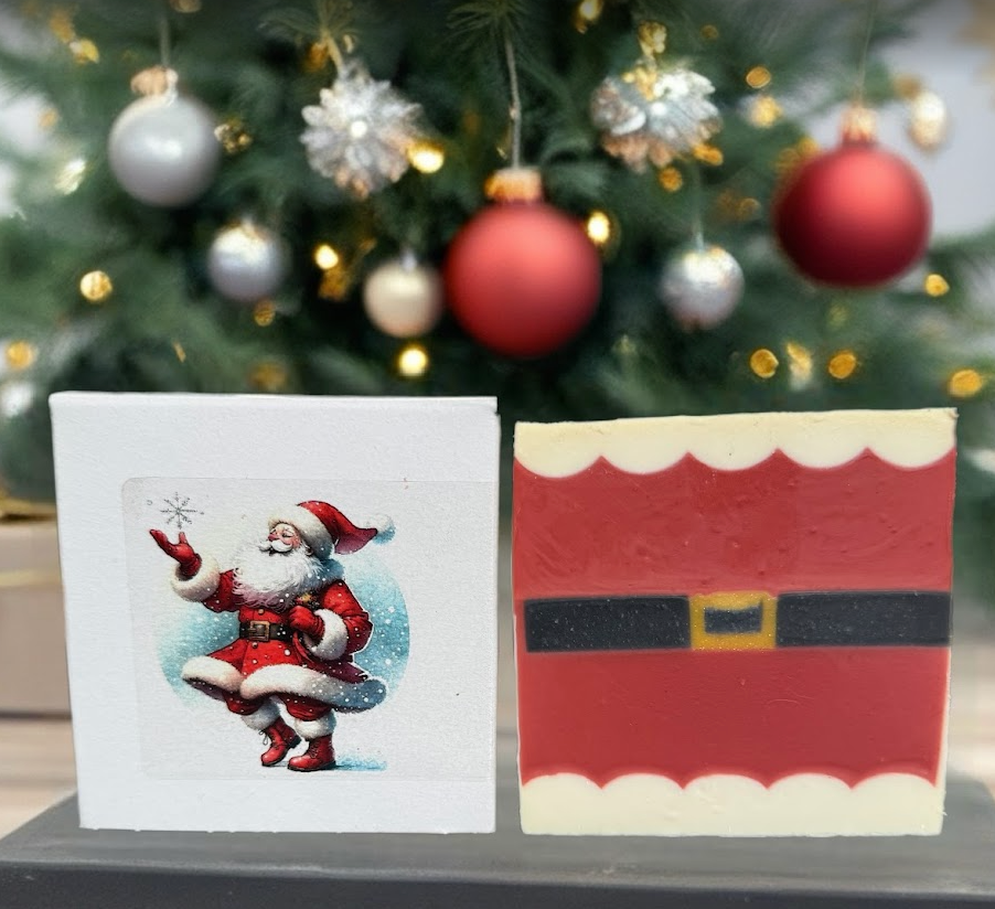 SANTA'S BELT | Santa Clause Soap | handmade artisan soap bar | Flannel scent | 6 oz