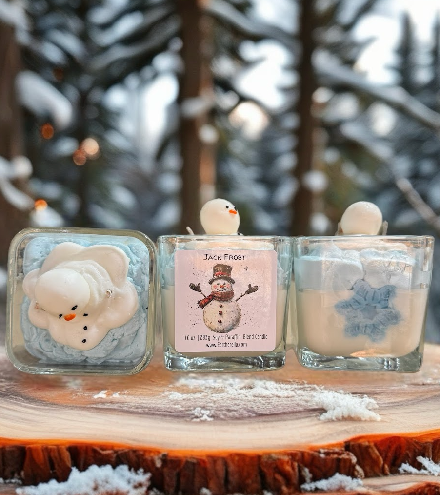 
                  
                    JACK FROST snowman Soy blend candle | 10 oz
                  
                