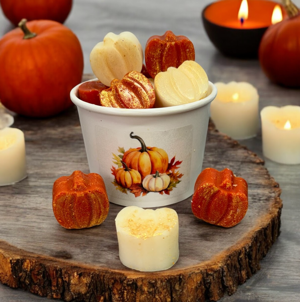 FLAT PUMPKIN Wax Melts  | Pumpkin Chai |  5 oz | 10 Melts