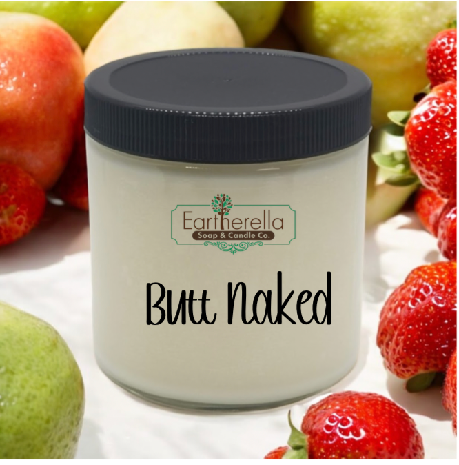 BUTT NAKED Soy Candle jar