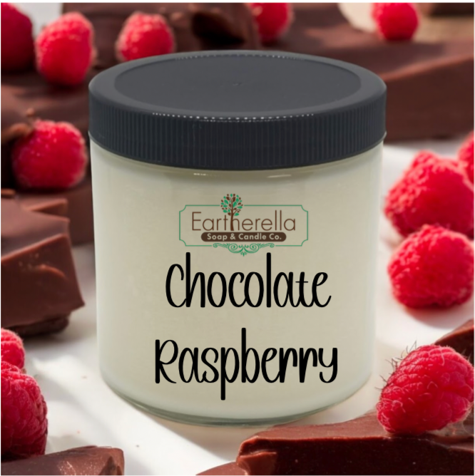 CHOCOLATE RASPBERRY Soy Candle jar