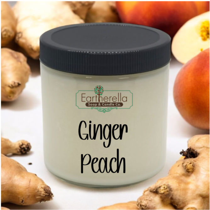 GINGER PEACH Soy Candle jar