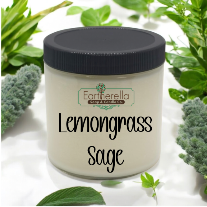 LEMONGRASS SAGE Soy Candle jar