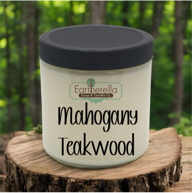 MAHOGANY TEAKWOOD Soy Candle jar