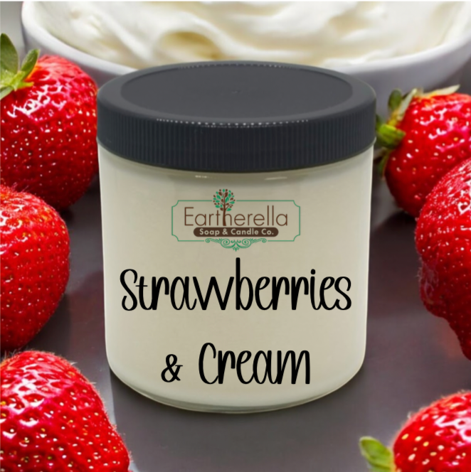 STRAWBERRIES & CREAM Soy Candle