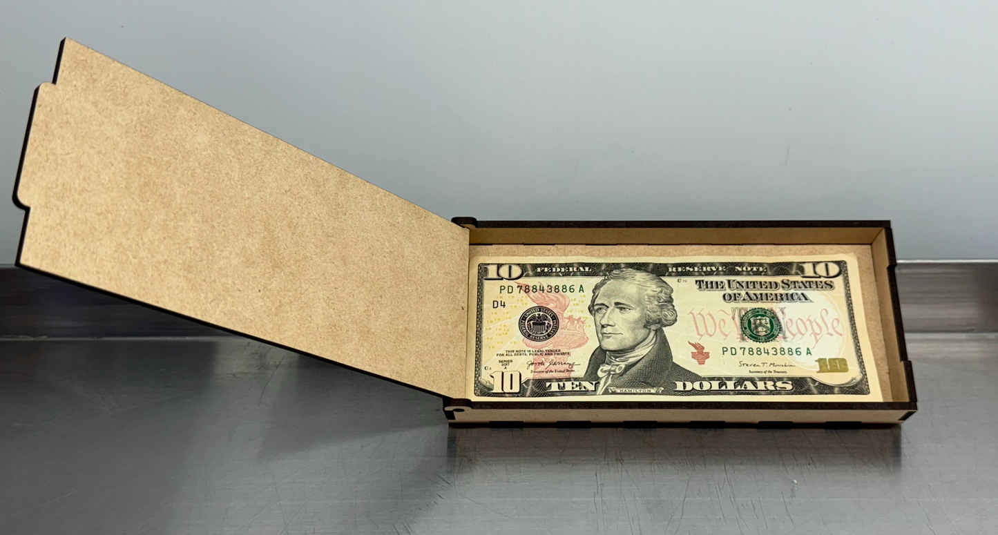 
                  
                    Wood Box | 100 Dollar Bill | Cash or Credit gift holder
                  
                