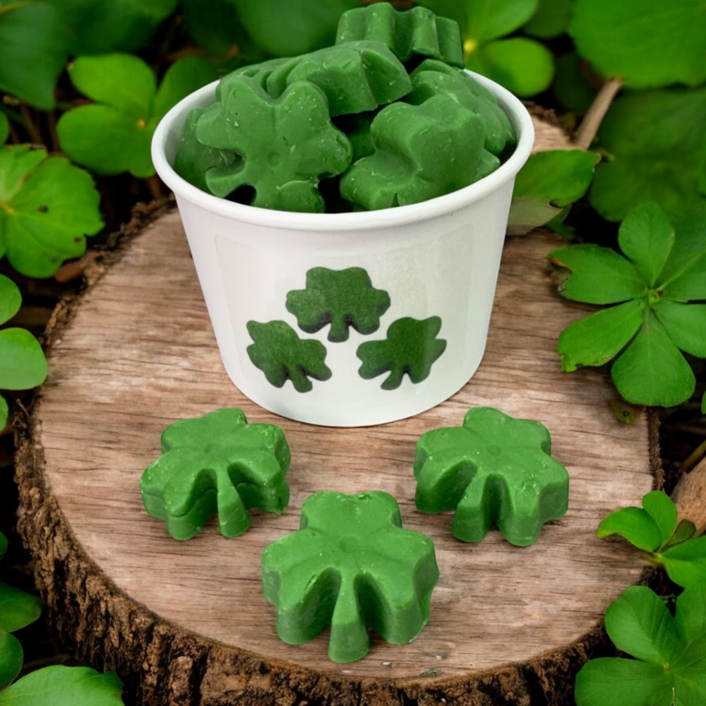 Sparkly SHAMROCKS St. Patrick's Day Irish Wax Melts | Lime Margarita scent | 4 oz