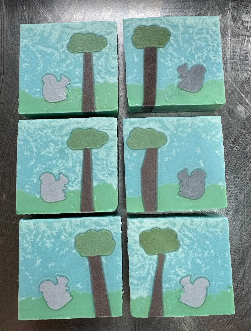 
                  
                    GETTING SQUIRRELY Squirrel & Tree handmade artisan blend soap bar 5 oz - SHIPS JUNE 15TH
                  
                