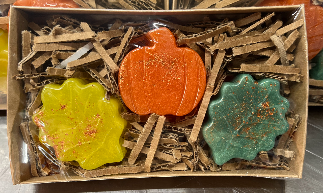 
                  
                    AUTUMN WOODS Fall Pumpkin & Leaves | 9 oz | 3 Soap Bar Gift Set
                  
                