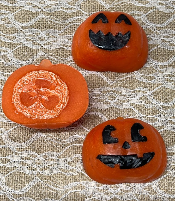 
                  
                    Halloween PUMPKIN LOOFAH soap bar, 3.75 oz | Pumpkin Pretzel Latte scent
                  
                