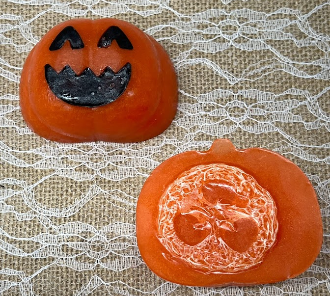 
                  
                    Halloween PUMPKIN LOOFAH soap bar, 3.75 oz | Pumpkin Pretzel Latte scent
                  
                