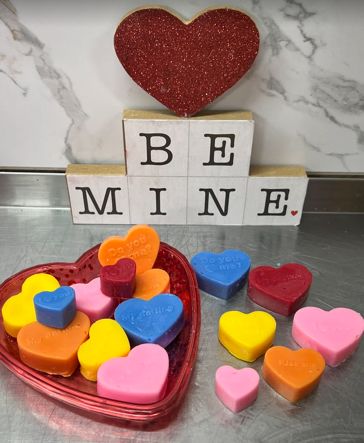 
                  
                    CONVERSATION HEARTS wax melts | Love Spell scent | 5 oz
                  
                