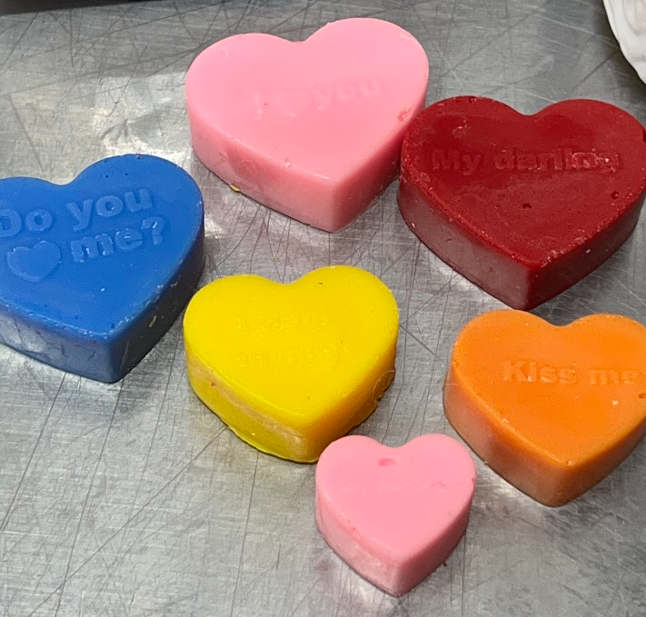 
                  
                    CONVERSATION HEARTS wax melts | Love Spell scent | 5 oz
                  
                