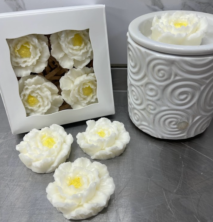 GARDENIAS Realistic Floral Flower Wax Melts 4 Melts 4 oz