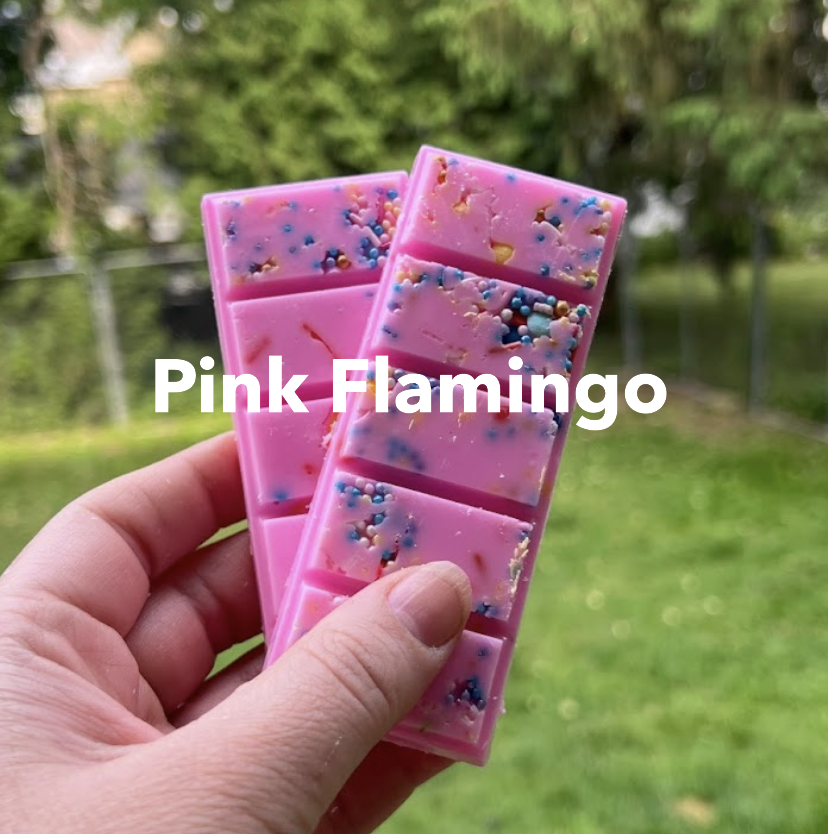 PINK FLAMINGOS scented Snap Bar Wax Melts 1.5 oz bar