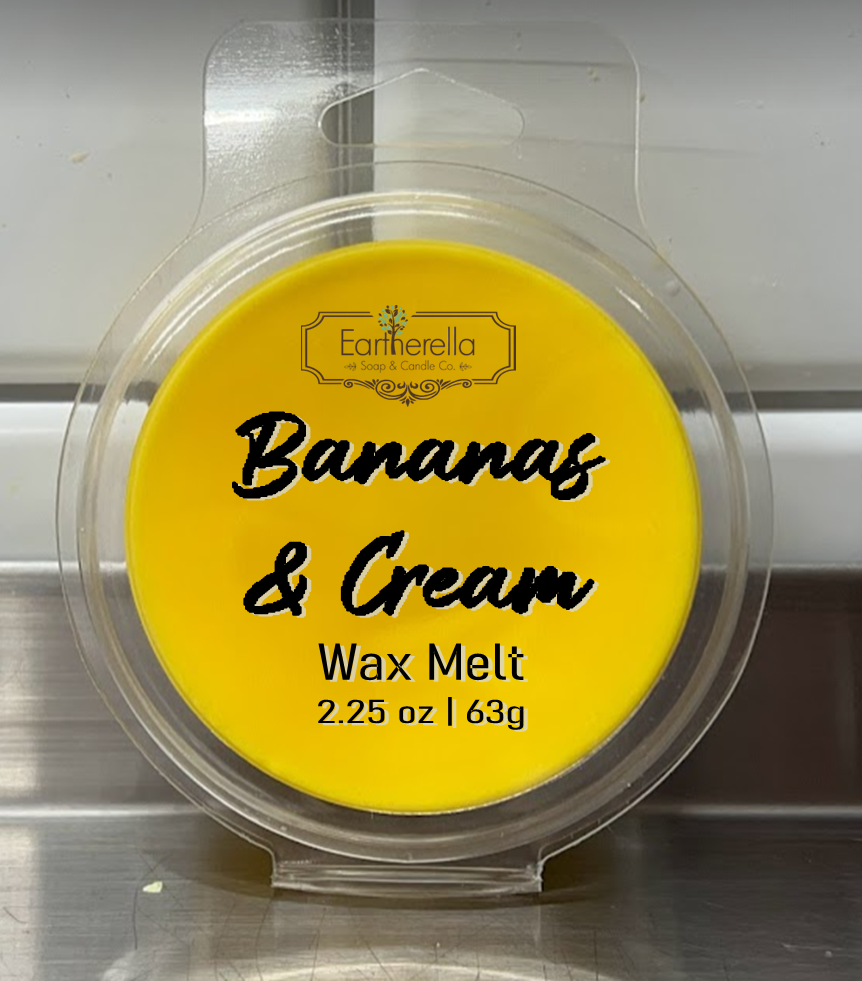 BANANAS & CREAM Wax Melts Tarts | Round Clamshell | 2.7 oz