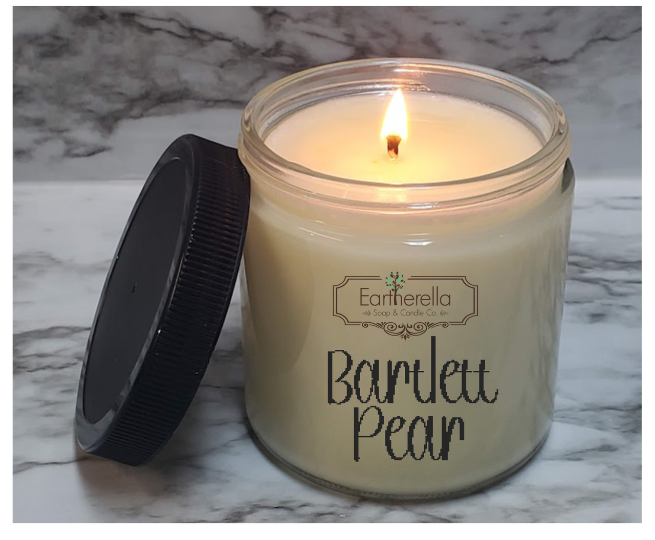 BARTLETT PEAR Soy Candle jar Eartherella Soap & Candle Co., LLC