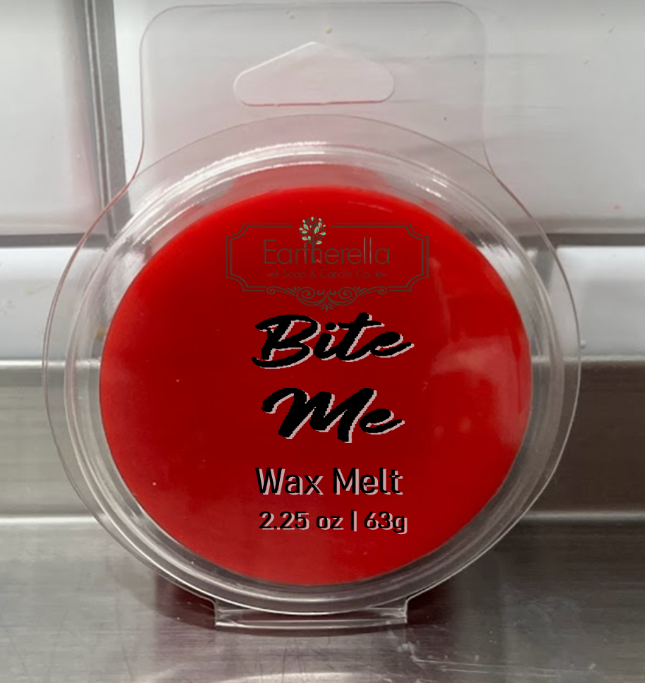 BITE ME Wax Melts Tarts | Strong Cherry | Round Clamshell | 2.7 oz