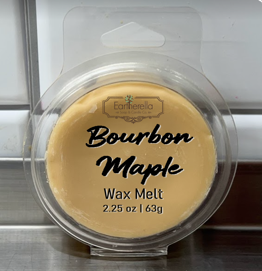 BOURBON MAPLE Wax Melts Tarts | Round Clamshell | 2.7 oz