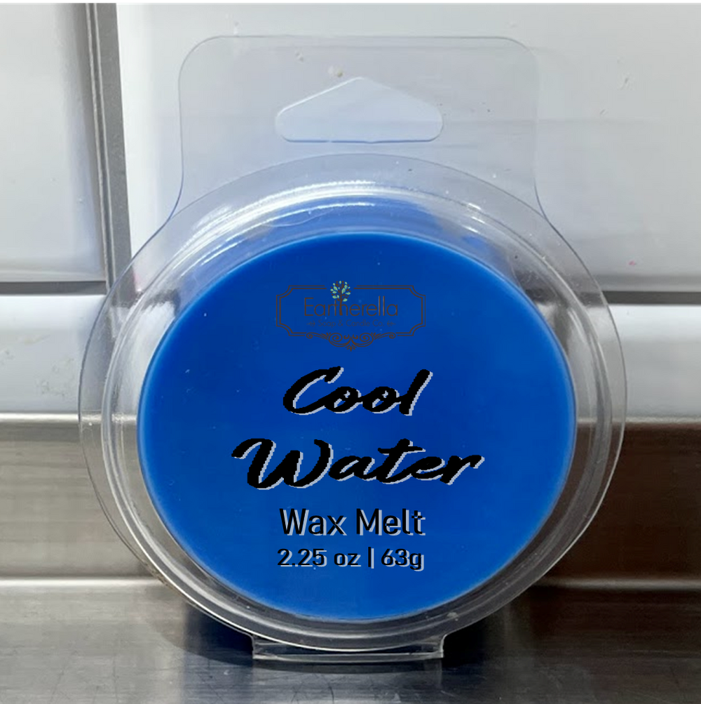 COOL WATER Wax Melts Tarts | Round Clamshell | 2.7 oz