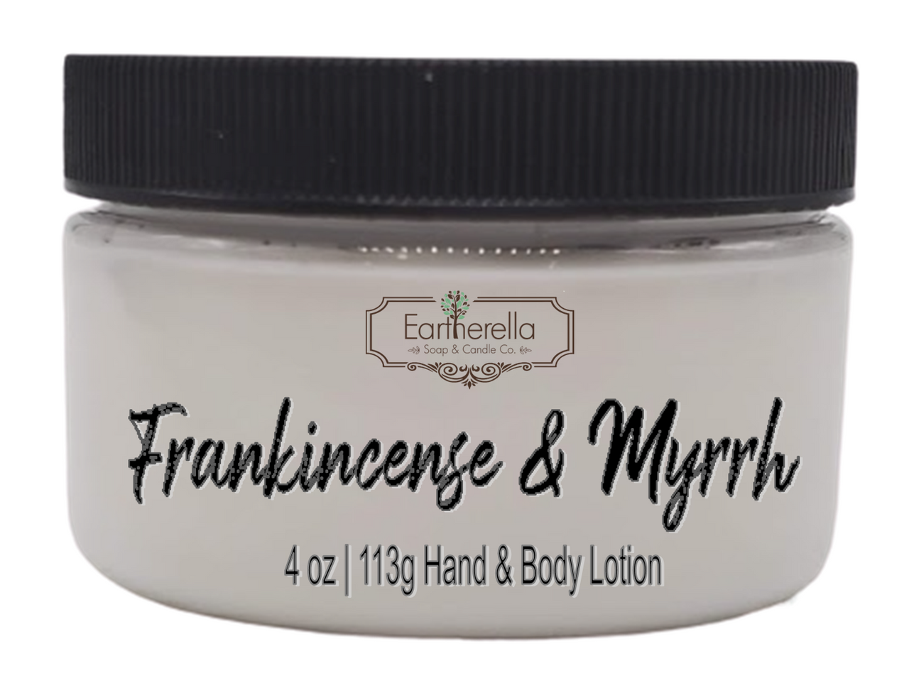 FRANKINCENSE & MYRRH Hand & Body Lotion Jar, 4 oz. Eartherella Soap