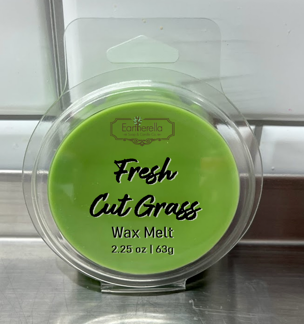 FRESH CUT GRASS Wax Melts Tarts | Round Clamshell | 2.7 oz