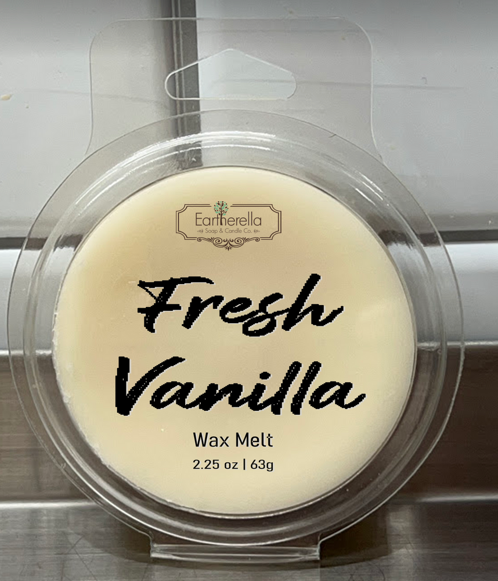 FRESH VANILLA Wax Melts Tarts | Round Clamshell | 2.7 oz